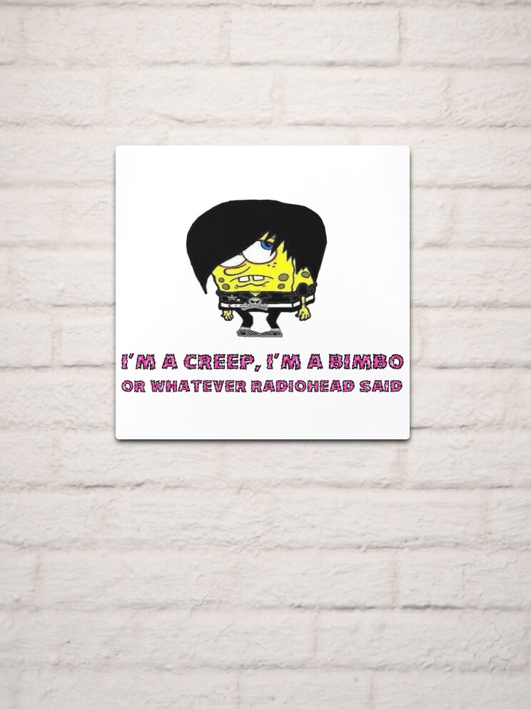 I love Emo Girls” Emo Spongebob Meme Pin for Sale by jaimee-simonson