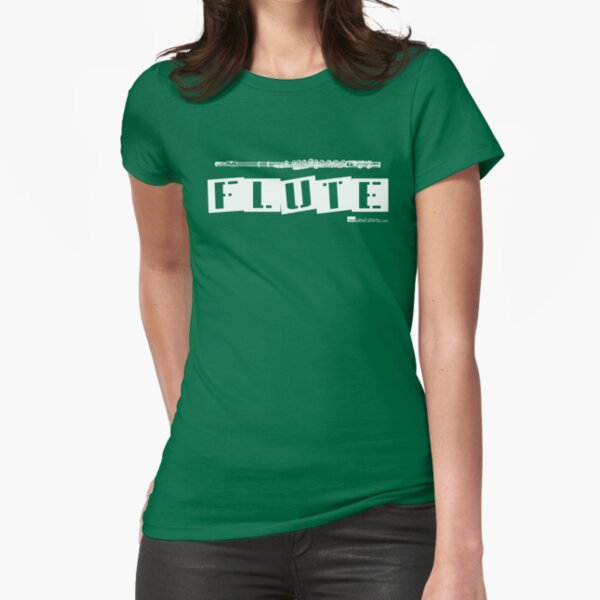 Label Me A Flute (White Lettering) Fitted T-Shirt