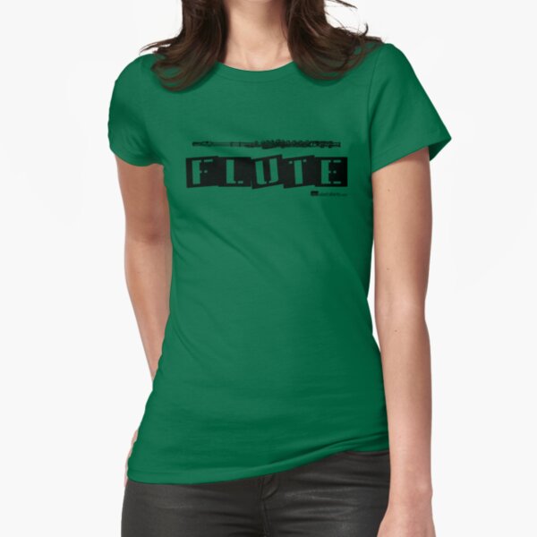 Label Me A Flute (Black Lettering) Fitted T-Shirt
