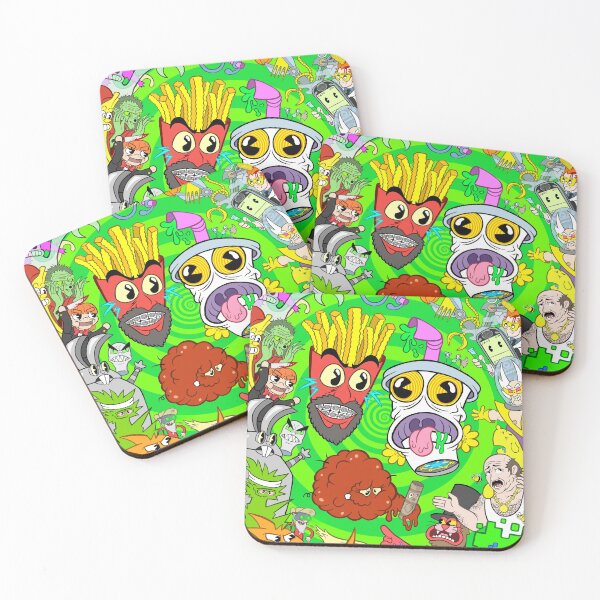 Item preview, Aqua Teen Hunger Force - Pure Chaos (Green Swirl BG) designed and sold by Dylanimation.