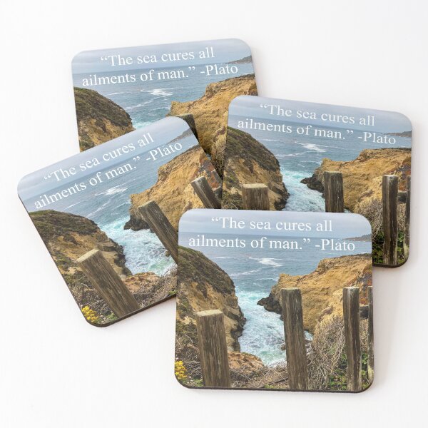 Item preview, Ocean view - "The sea cures all ailments of man." Plato quote designed and sold by freedomrose.