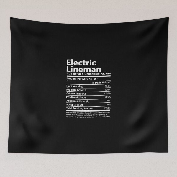 Item preview, Electric Lineman T Shirt - Nutritional And Undeniable Factors Gift Item Tee designed and sold by uillamab.