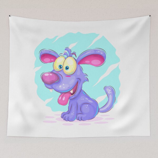 Item preview, Blue cartoon puppy designed and sold by AndreyKENO.