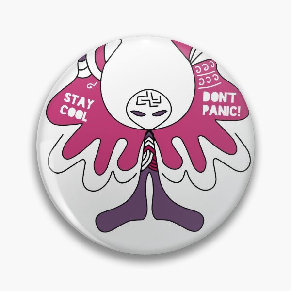 Item preview, Stay Cool, Don't Panic! Doodle Colored Alien designed and sold by R4CProject.