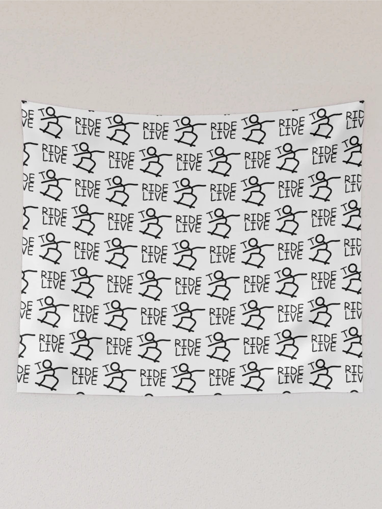 Thumbnail 2 of 3, Tapestry, LIVE TO RIDE designed and sold by DomGDesign.