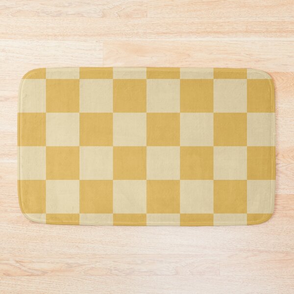Item preview, Checkerboard Check Geometric Checked Pattern in Double Mustard designed and sold by kierkegaard.