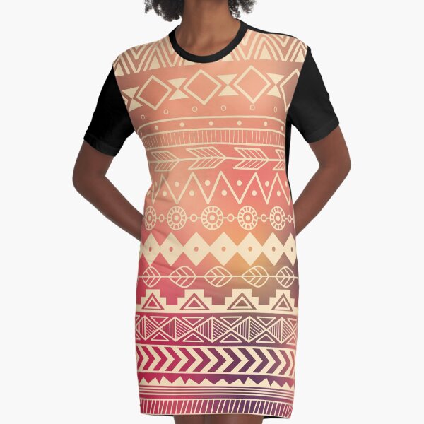 Aztec pattern 01 Graphic T-Shirt Dress