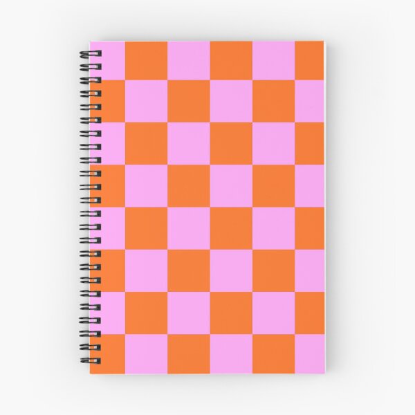 Item preview, Checkerboard Retro Check Geometric Checked Pattern in Bright Orange Red and Pink designed and sold by kierkegaard.