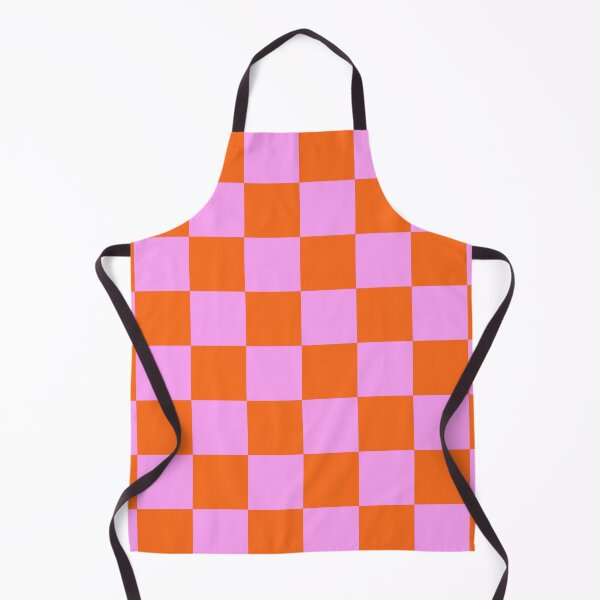 Item preview, Checkerboard Retro Check Geometric Checked Pattern in Bright Orange Red and Pink designed and sold by kierkegaard.
