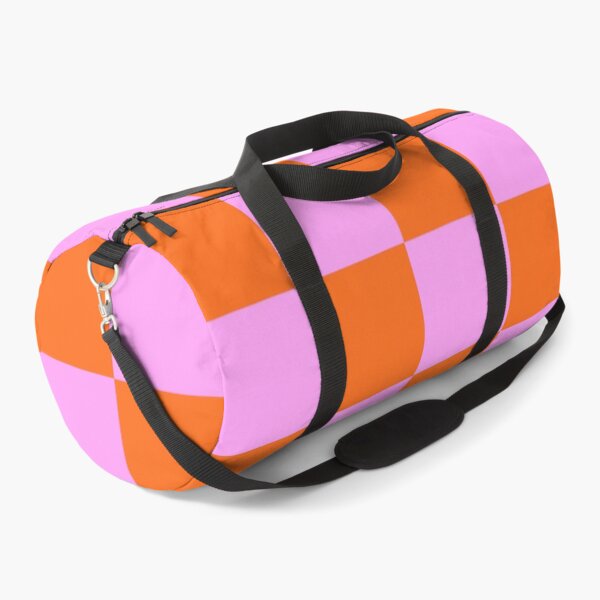 Item preview, Checkerboard Retro Check Geometric Checked Pattern in Bright Orange Red and Pink designed and sold by kierkegaard.