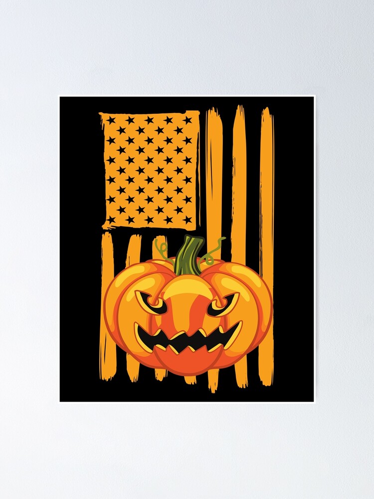 USA American Flag (Free Pumpkin Stencil - Pumpkin Pattern