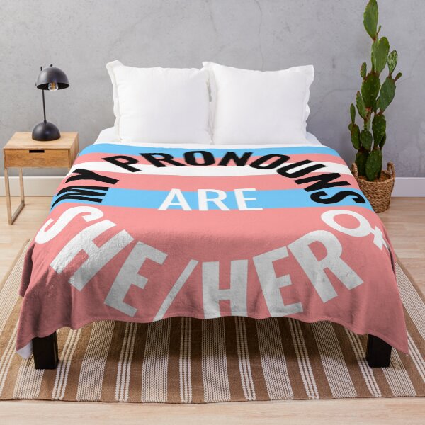 Item preview, My Pronouns Are She/ Her | Transgender Woman | Transgender Flag designed and sold by NoirOwned.