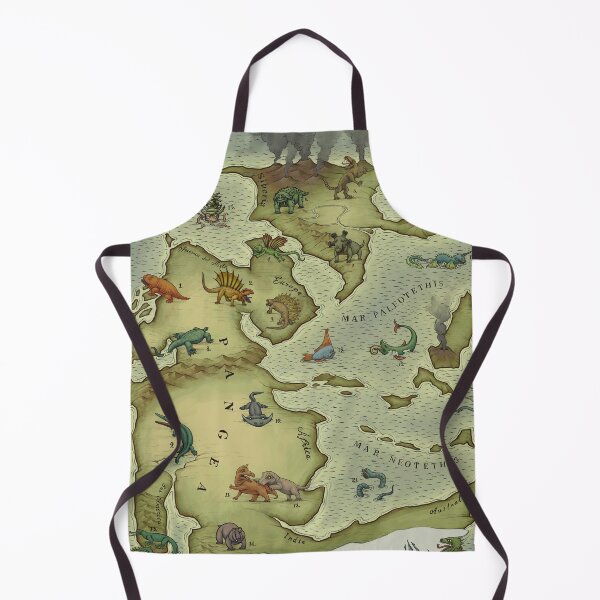 Item preview, Permian Period World Map (medieal bestiary style) Pangea designed and sold by Mario Lanzas.