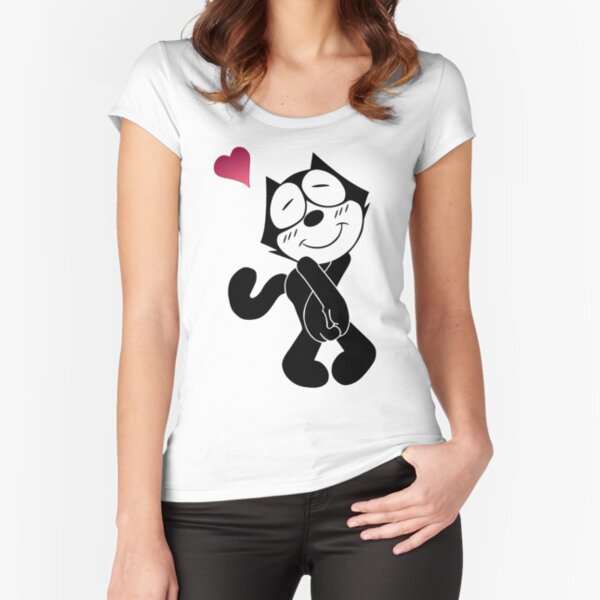 Felix the Cat Love Fitted Scoop T-Shirt