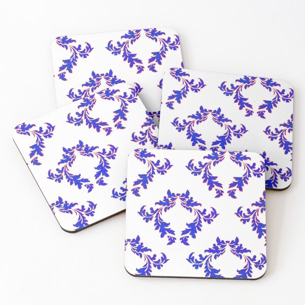 Item preview, blue color floral design pattern  designed and sold by Ovrostore.
