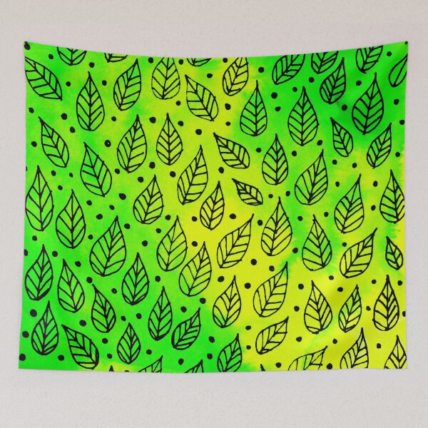 Item preview, Green Leaves Pattern designed and sold by MinArt Illustrations.