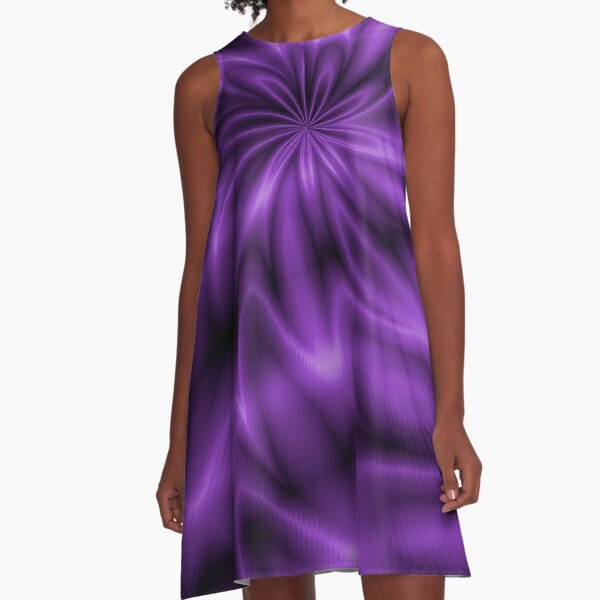 Lilac Swirl A-Line Dress