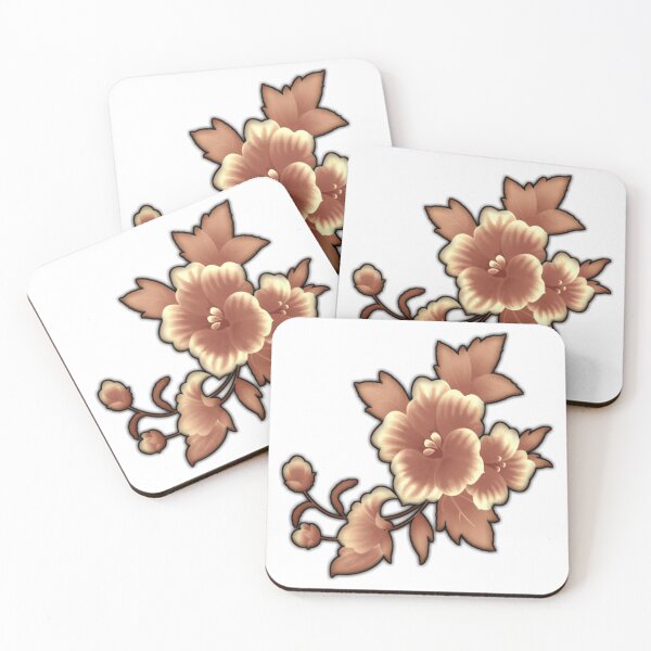 Item preview, Golden Floral Flower Art Pattern  designed and sold by Zareen Sayyed.
