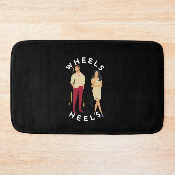 Item preview, Wheels or Heels black background designed and sold by GlobalHunt.