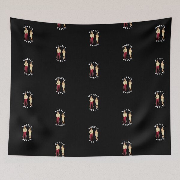 Item preview, Wheels or Heels black background designed and sold by GlobalHunt.
