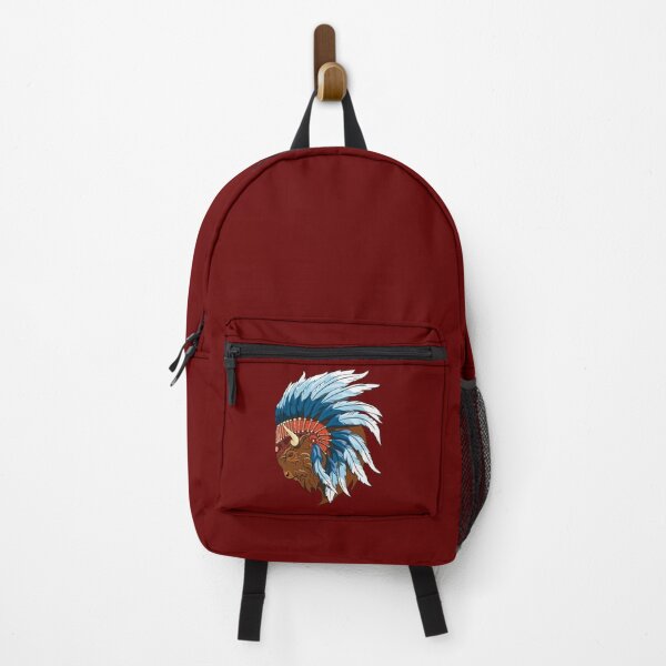 Item preview, Buffalo head with indian headdress designed and sold by TMBTM.