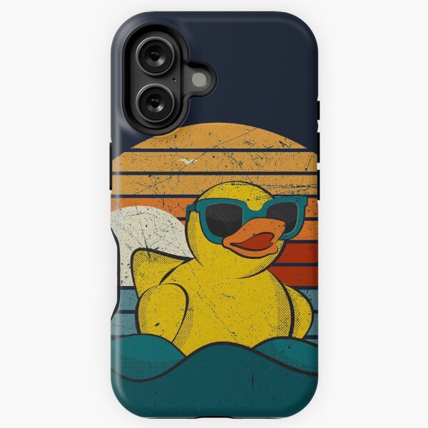 Artikel-Vorschau von Vintage Retro Sonnenuntergang Kunst des Zoos süße gelbe Gummi Ente Bad Spielzeug Gummi Ente Ente, designt und verkauft von MintaApparel.