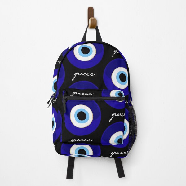 Item preview, Greece, "Mati" bad eye - blue white. White lettering edition designed and sold by angelisart.