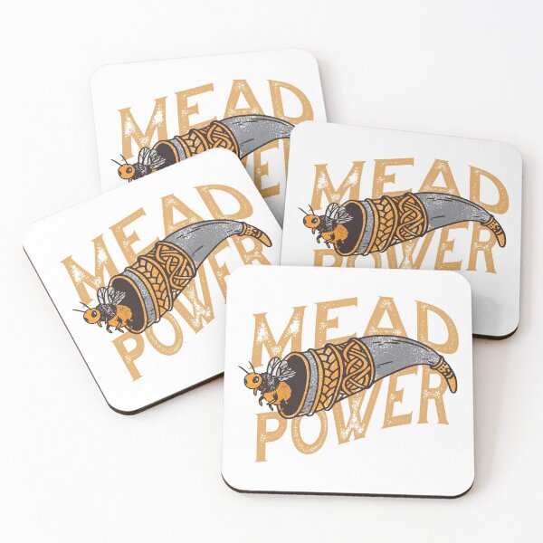 Item preview, Mead Power Met honey wine drinking horn with bee designed and sold by Midgardr.