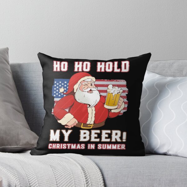 Item preview, Ho Ho Hold my Beer Christmas in Summer - Funny Santa Christmas Summer US Flag designed and sold by dJ-Design.