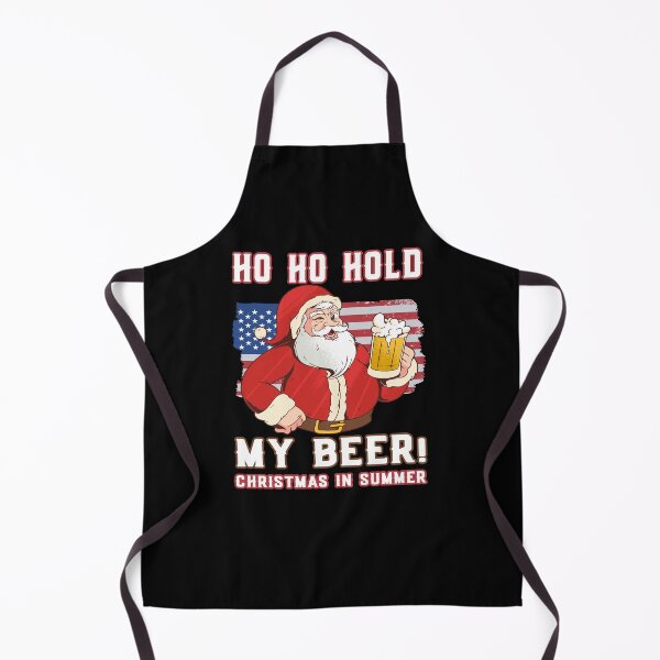 Item preview, Ho Ho Hold my Beer Christmas in Summer - Funny Santa Christmas Summer US Flag designed and sold by dJ-Design.