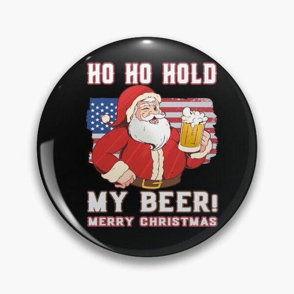 Item preview, Ho Ho Hold my Beer Merry Christmas - Funny Santa Christmas US Flag designed and sold by dJ-Design.