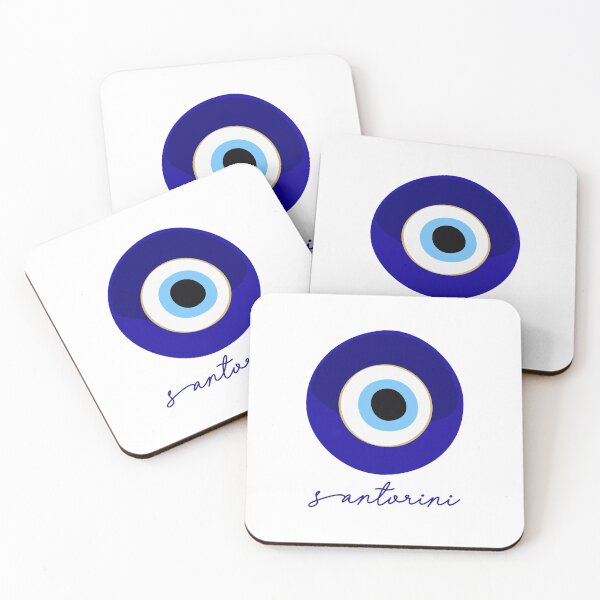 Santorini Blue Tile Coasters, Mediterranean Coasters, Blue and White  Coasters, Greek Coasters 