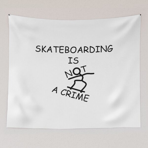 Item preview, SKATEBOARDING IS NOT A CRIME designed and sold by DomGDesign.
