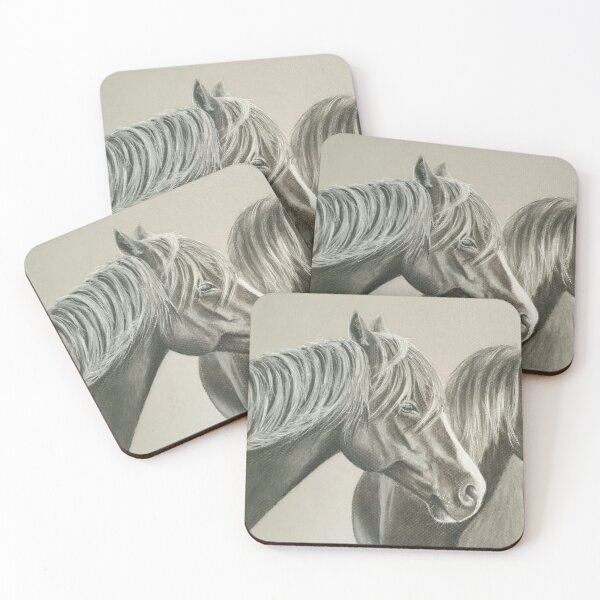 Item preview, Beautiful Horses in Charcoal, animalart designed and sold by JulieSouster.