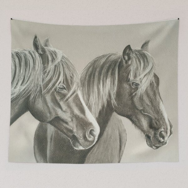 Item preview, Beautiful Horses in Charcoal, animalart designed and sold by JulieSouster.