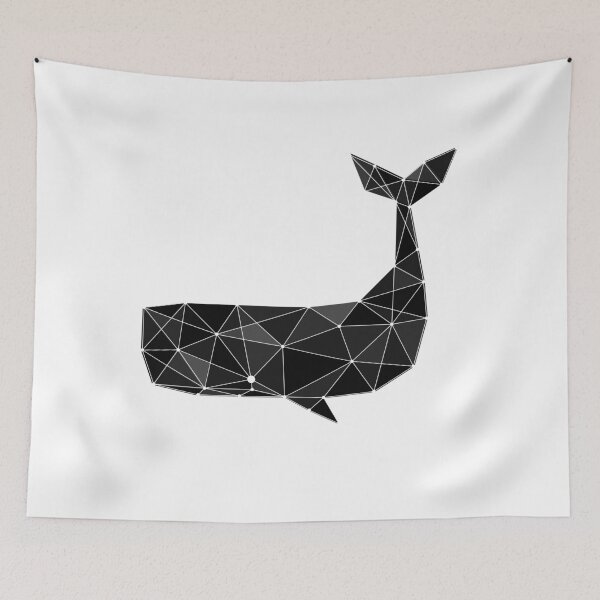 Item preview, Geometric Black Whale  designed and sold by sanashibata.