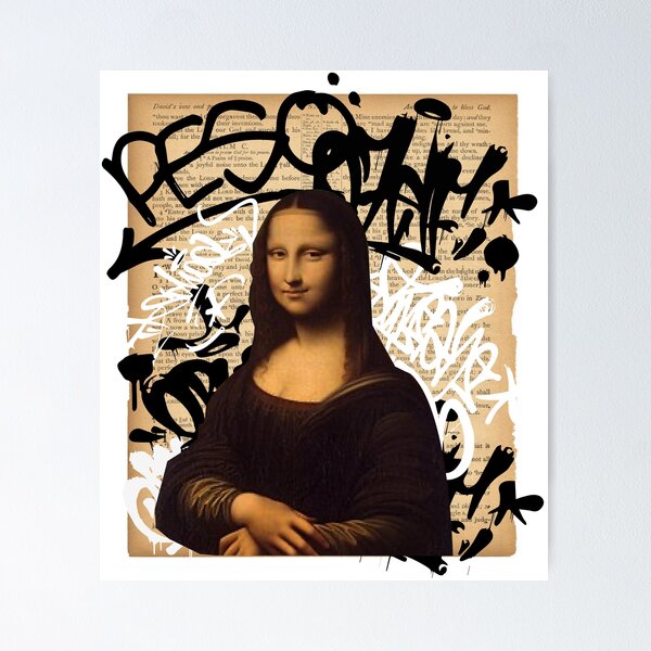 Item preview, Mona Lisa Graffiti designed and sold by BLANKZSHOP.