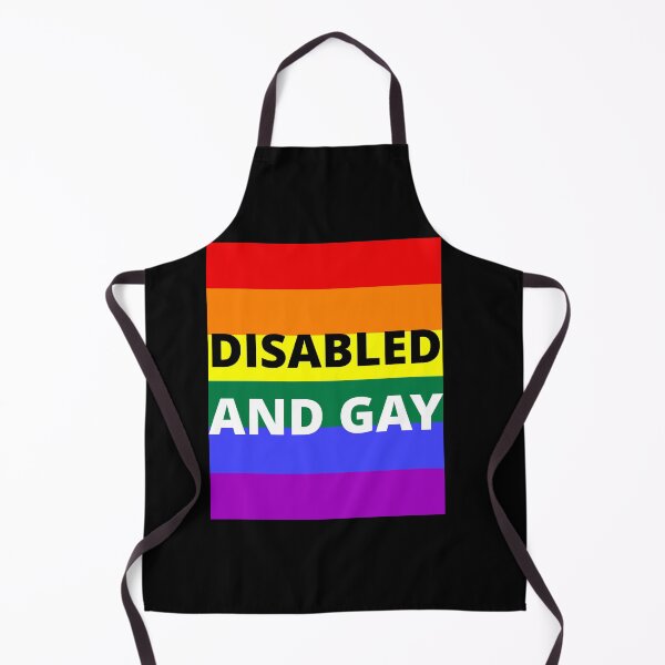 Item preview, DISABLED  AND GAY on rainbow background designed and sold by uniqueitems.