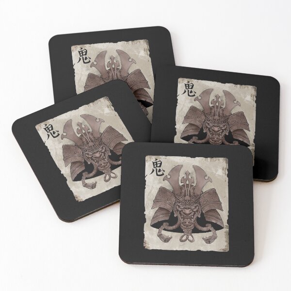 Item preview, Samurai Mask Japanese Art Fighter Yokai  designed and sold by hleichMehlani.