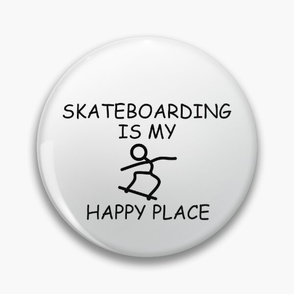 Item preview, SKATEBOARDING IS MY HAPPY PLACE designed and sold by DomGDesign.