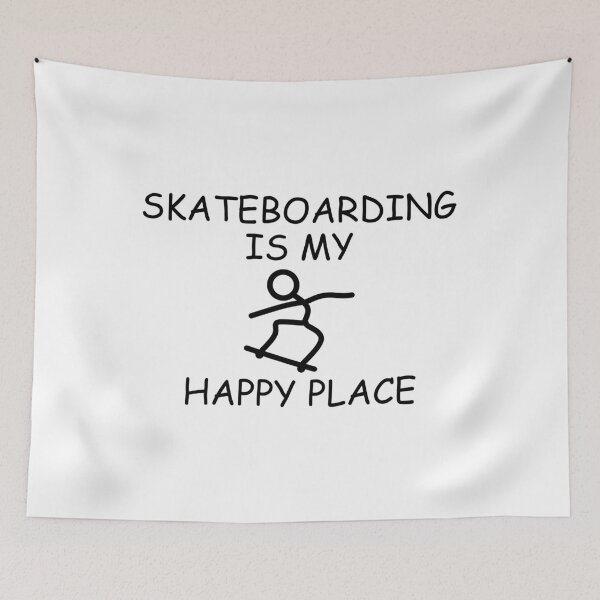 Item preview, SKATEBOARDING IS MY HAPPY PLACE designed and sold by DomGDesign.