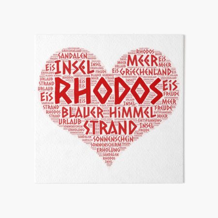 Rhodos Love Art Board Print