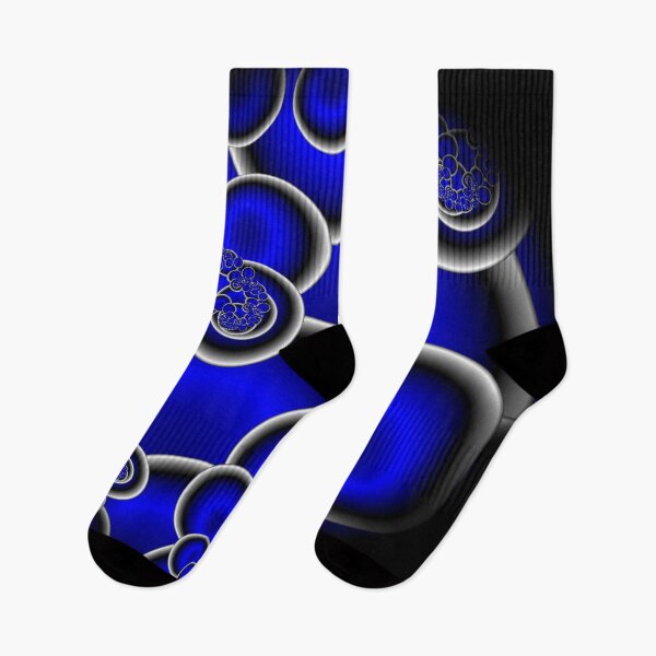Item preview, Telescopic Blue Fractal with Black and White Highlights | Fractal Art | Geometric Artistry designed and sold by JillyJ05.