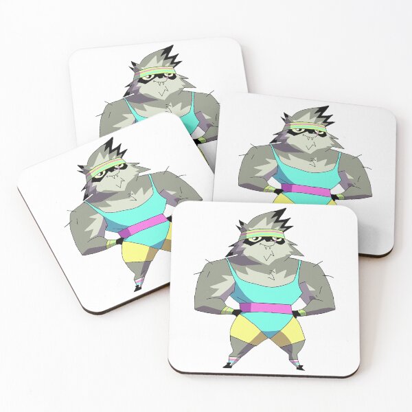 Item preview, Fitness Raccoon (Label) - Kipo And The Age Of Wonderbeasts  designed and sold by CecilleBlackman.