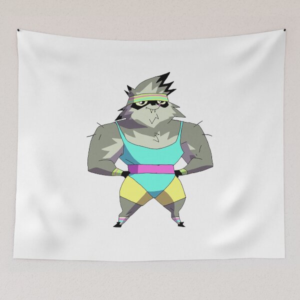 Item preview, Fitness Raccoon (Label) - Kipo And The Age Of Wonderbeasts  designed and sold by CecilleBlackman.