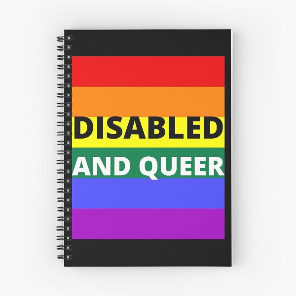 Item preview, DISABLED  AND QUEER on rainbow background designed and sold by uniqueitems.