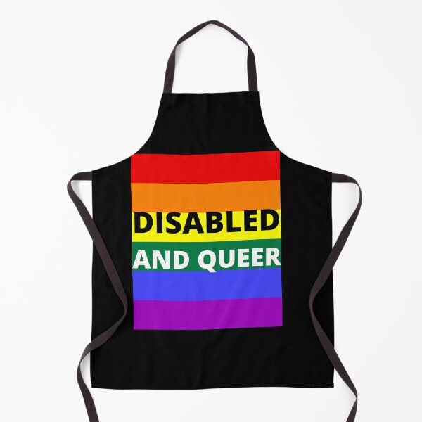 Item preview, DISABLED  AND QUEER on rainbow background designed and sold by uniqueitems.