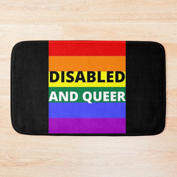 Item preview, DISABLED  AND QUEER on rainbow background designed and sold by uniqueitems.