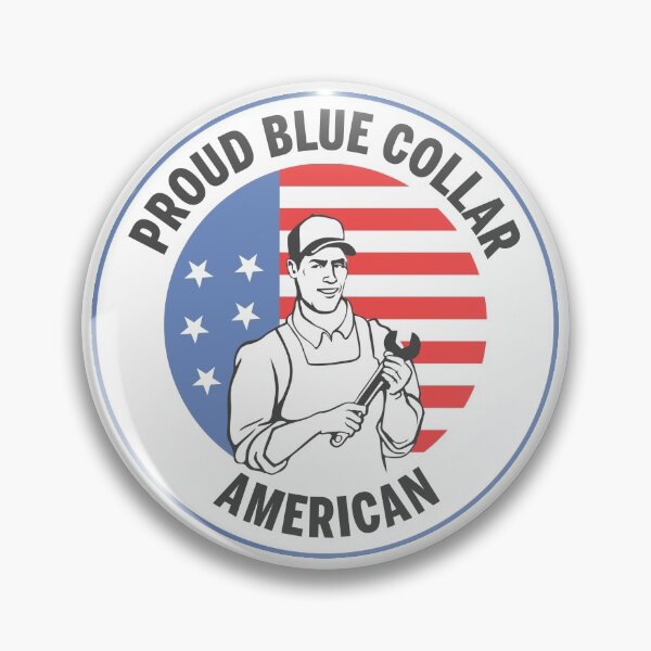 Item preview, Blue collar sticker designed and sold by fiskooriginal.