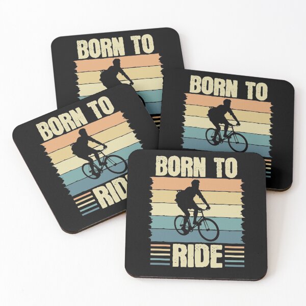 Item preview, Born to ride retro cycling cyclists  | Retro Mountain Biking and cycling design | Gifts for cycling and mountain biking lovers designed and sold by Violet Treasures.